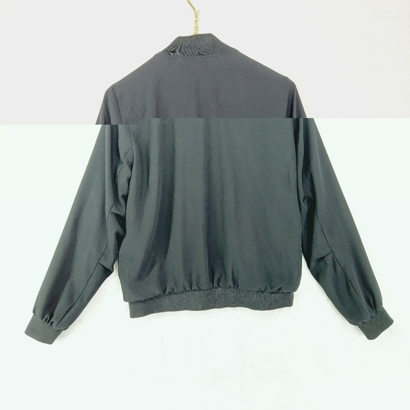 Society Girl Black & White Floral Embroidered Full-Zip Bomber Jacket 1136 - Picture 4 of 7